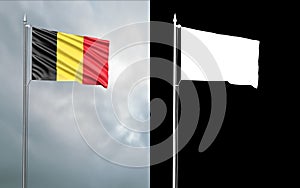 State flag of the Kingdom of Belgium with alpha channel photo