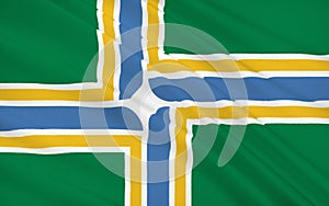 State Flag of Portland - a city located in the northwest of the