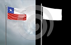 State flag of the Republic of Chile with alpha channel