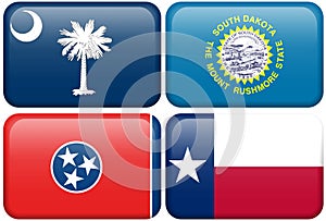 State Flags: SC, SD, Tennessee, Texas