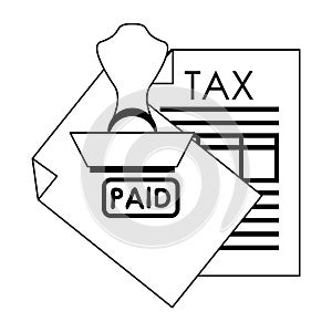 State government tax business cartoon in black and white