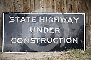 State Highway Under Construction Sign