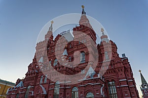 The State Historical Museum on Red Square. Moscow