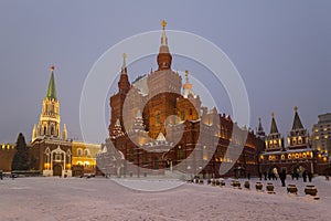 State Historical Museum on Red Square in Moscow