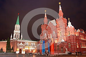 State Historical Museum on red square in Moscow. Russia
