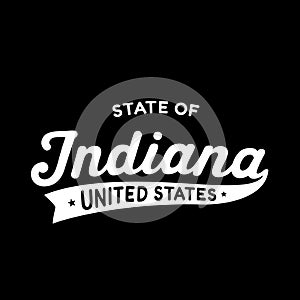 State of Indiana lettering design. Indiana, United States, typography design. Indiana, text design. Vector and illustration.