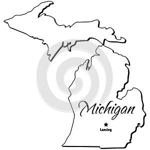 State of Michigan Outline photo
