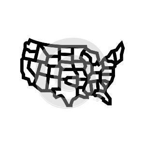 state new york line icon vector illustration