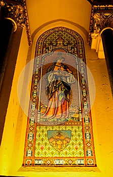 The State of Ohio depicted in the Main Hall of the James A. Garfield Memorial, Cleveland, Ohio, U.S.A.