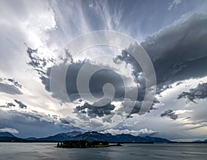 The state of the sky when a storm is brewing generative ai