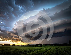 The state of the sky when a storm is brewing generative ai