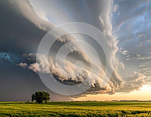 The state of the sky when a storm is brewing generative ai