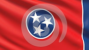 State of Tennessee flag. Flags of the states of USA.