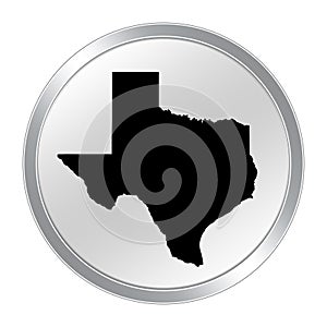 Texas map button photo