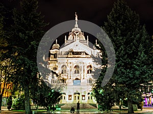 State theater in Kosice, Slovakia, night photo