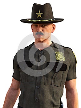 State Trooper, Police, Cop, Isolated photo