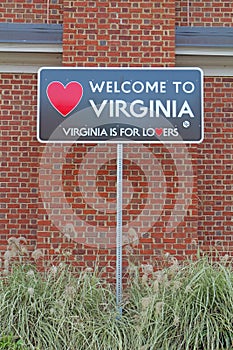 State of Virginia welcome sign