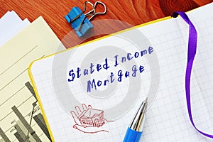 Stated Income Mortgage sign on the page photo