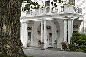 Stately mansion entrance