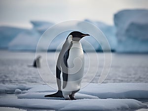 The Stately March of the Emperor Penguin in Antarctica