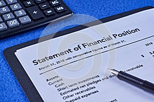 Statement of financial position