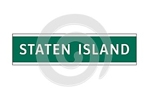 Staten island sign in New York city photo