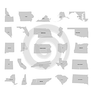 States of America territory . Vector illustration.