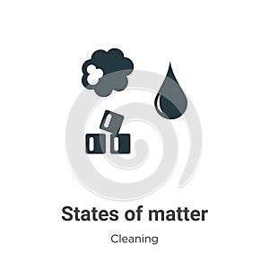 States of matter vector icon on white background. Flat vector states of matter icon symbol sign from modern cleaning collection