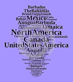 States and territories in North America