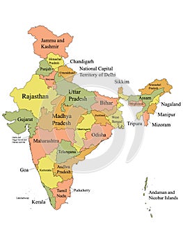 States and Union Territories of India