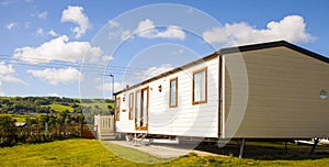 Static caravan holiday homes at a U. K. holiday park