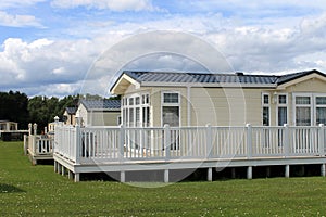 Static caravans in holiday park