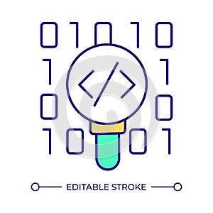 Static code analysis RGB color icon