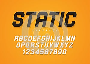 Static vector decorative bold italic font design, alphabet, type