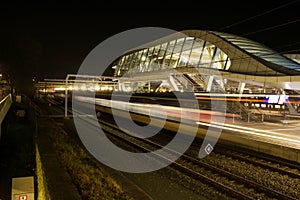 Station Arnhem Central at night