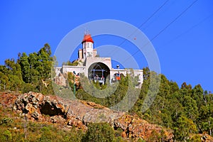 Station and cabins of the cable car in zacatecas mexico III