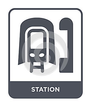 station icon in trendy design style. station icon isolated on white background. station vector icon simple and modern flat symbol