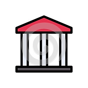 Station vector glyph colour icon