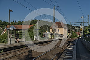 Station Kurort Rathen in valley of river Elbe