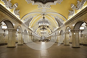 Station of the Moscow metro Komsomolskaya photo