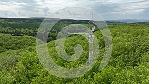 Station science research drone aerial atmospheric weather meteorology eddy, measuring ozone O3, carbon methane CH4