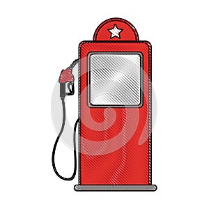 Station service pump isolated icon