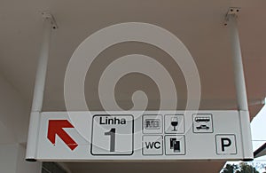 Station signal information symbol timetable railroad.