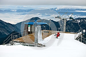 Station of the ski lift