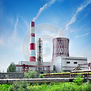 Station and smoke stack