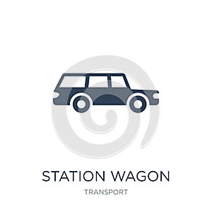 station wagon icon in trendy design style. station wagon icon isolated on white background. station wagon vector icon simple and