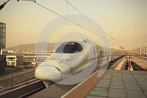 Station was travel high-speed train