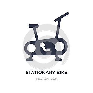 stationary bike icon on white background. Simple element illustration from Health and medical concept