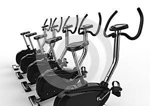 Stationary Bikes - Wide Angle