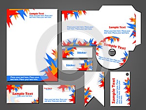 Stationary business set design vector format